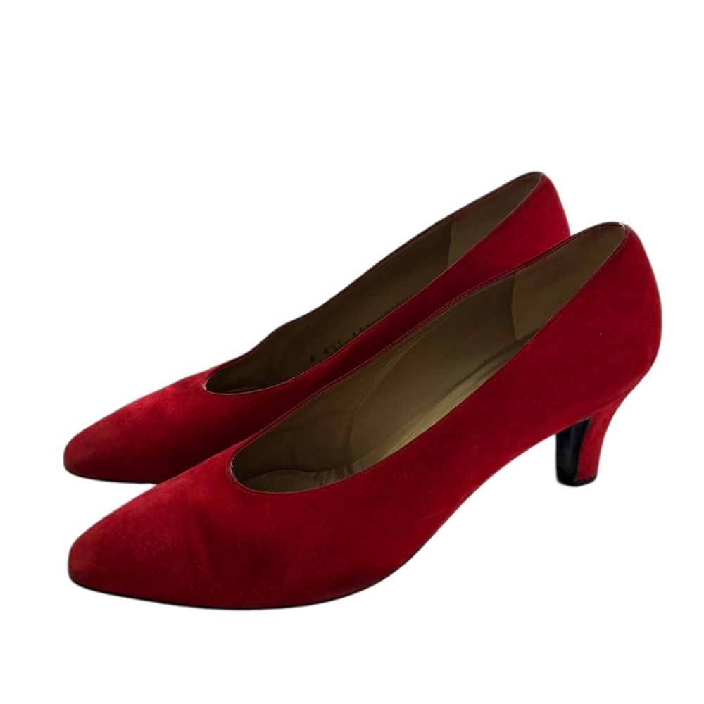 Vintage Red St. John Suede Pumps Size 8.5​
